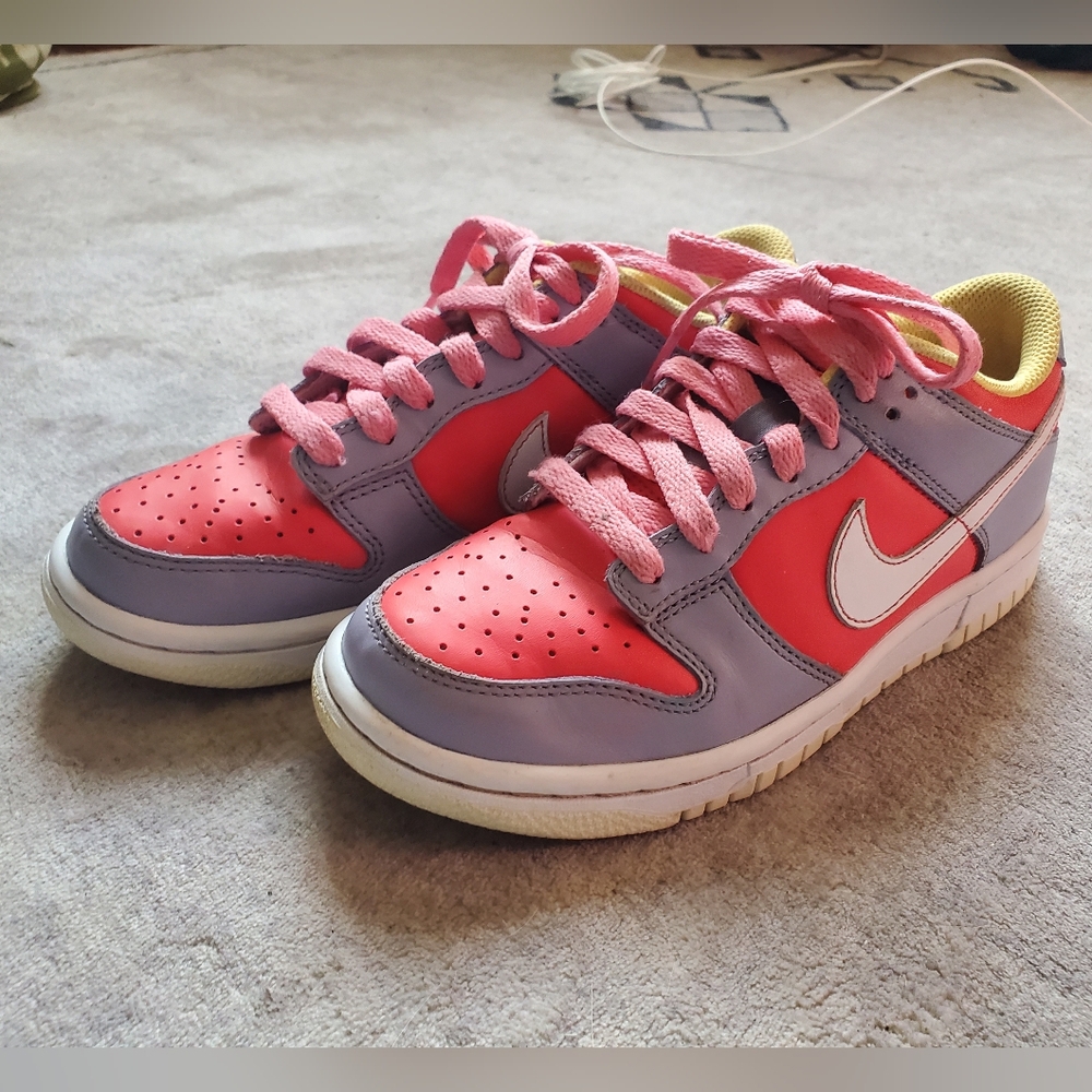 Nike Youth Dunk Low Lavender and Salmon